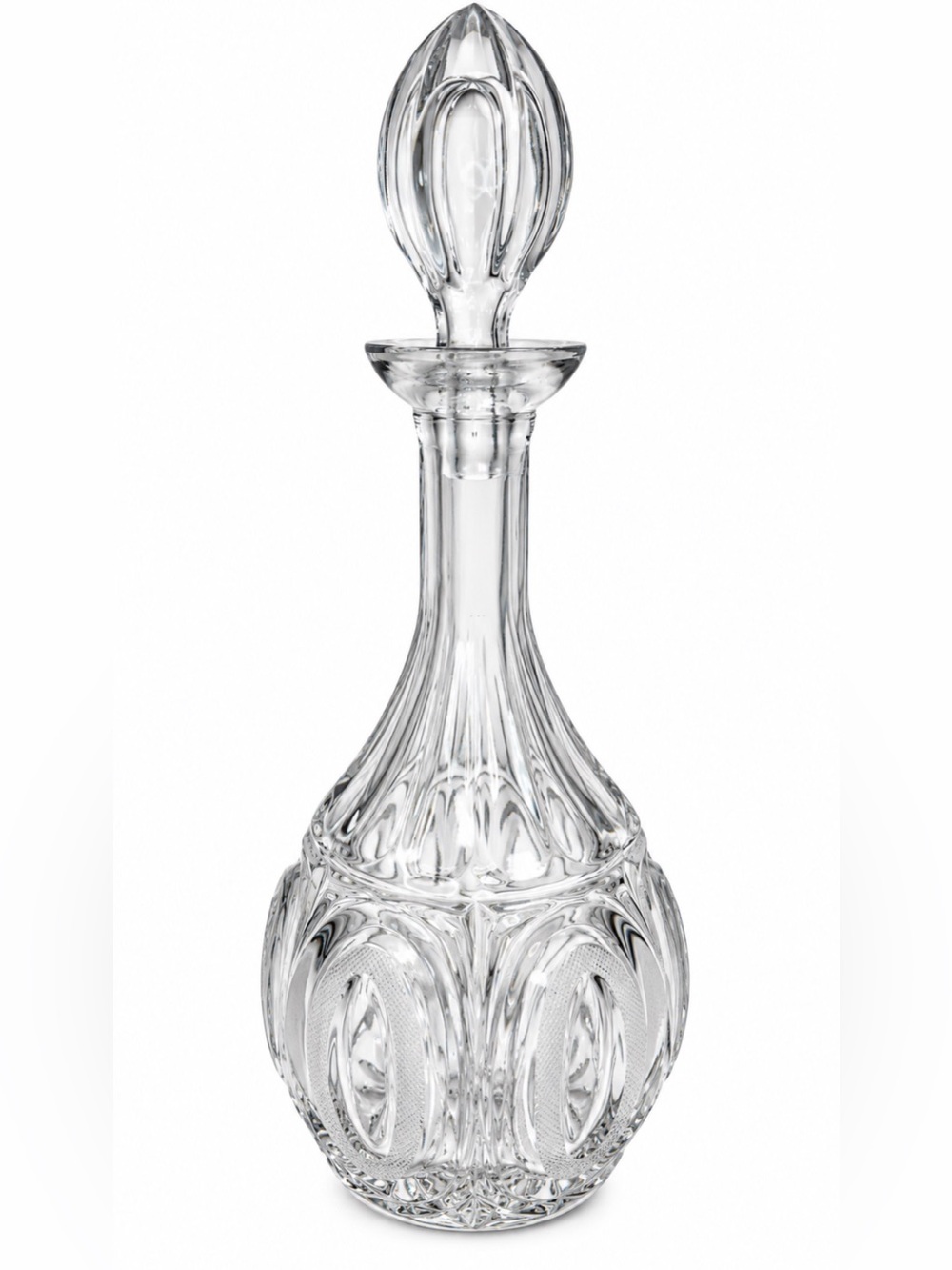 Vintage 15” Heavy Cut Crystal Wine & Spirits Decanter with Stopper